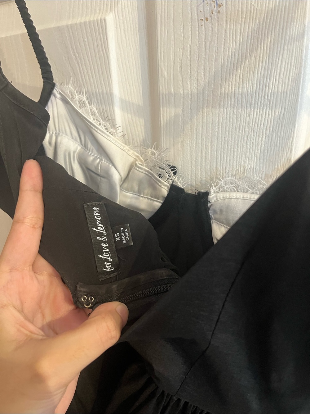For Love and Lemons Midi Maxi Dress Doris Black Lace Bustier size XS - Picture 11 of 11